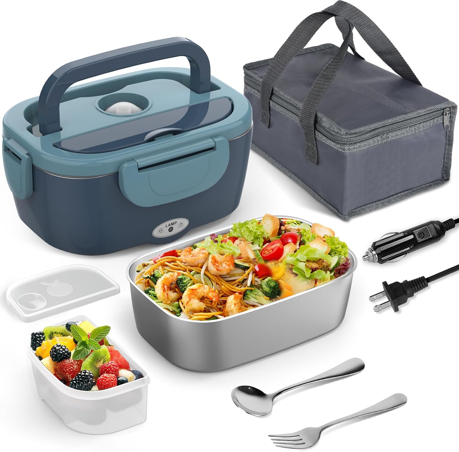 Electric heated lunch box